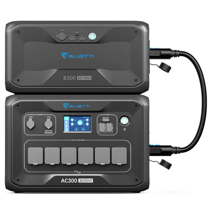Зарядна станція Bluetti  AC300+2xB300, 3000 Вт, 6144 Вт*год (електростанція для дому, ДЖБ, UPS)Зарядна станція Bluetti  AC300+2xB300, 3000 Вт, 6144 Вт*год (електростанція для дому, ДЖБ, UPS)[image_num]