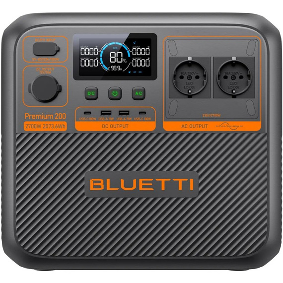 Зарядная станция Bluetti Premium 200 V2, 2700 Вт, 2073 Вт*ч (электростанция для дома, UPS, ИБП) EU