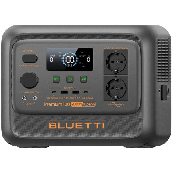 Зарядная станция Bluetti Premium 100 V2, 2000 Вт, 1024 Вт*ч (электростанция для дома, UPS, ИБП) EUЗарядная станция Bluetti Premium 100 V2, 2000 Вт, 1024 Вт*ч (электростанция для дома, UPS, ИБП) EU[image_num]