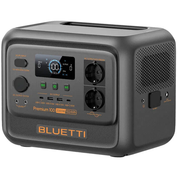 Зарядная станция Bluetti Premium 100 V2, 2000 Вт, 1024 Вт*ч (электростанция для дома, UPS, ИБП) EUЗарядная станция Bluetti Premium 100 V2, 2000 Вт, 1024 Вт*ч (электростанция для дома, UPS, ИБП) EU[image_num]