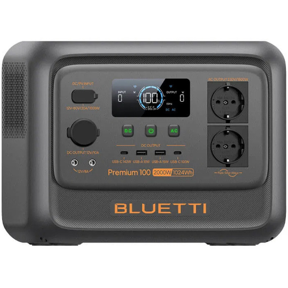 Зарядная станция Bluetti Premium 100 V2, 2000 Вт, 1024 Вт*ч (электростанция для дома, UPS, ИБП) EUЗарядная станция Bluetti Premium 100 V2, 2000 Вт, 1024 Вт*ч (электростанция для дома, UPS, ИБП) EU[image_num]