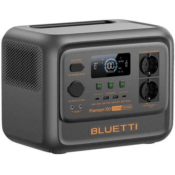 Зарядная станция Bluetti Premium 100 V2, 2000 Вт, 1024 Вт*ч (электростанция для дома, UPS, ИБП) EUЗарядная станция Bluetti Premium 100 V2, 2000 Вт, 1024 Вт*ч (электростанция для дома, UPS, ИБП) EU[image_num]
