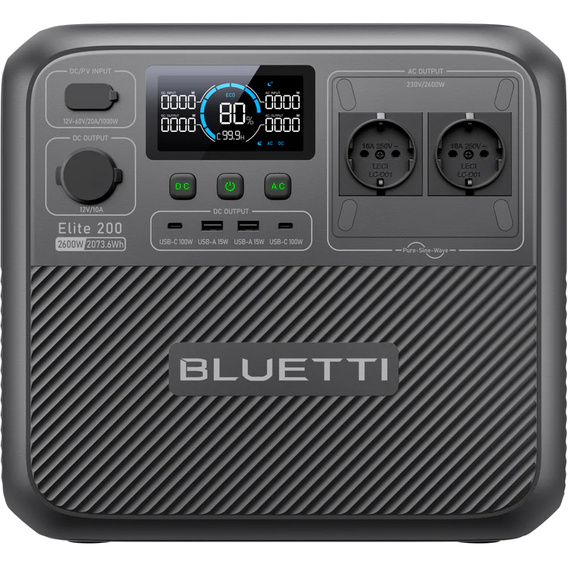 Зарядная станция Bluetti Elite 200 V2, 2600 Вт, 2073 Вт*ч (электростанция для дома, UPS, ИБП) EU