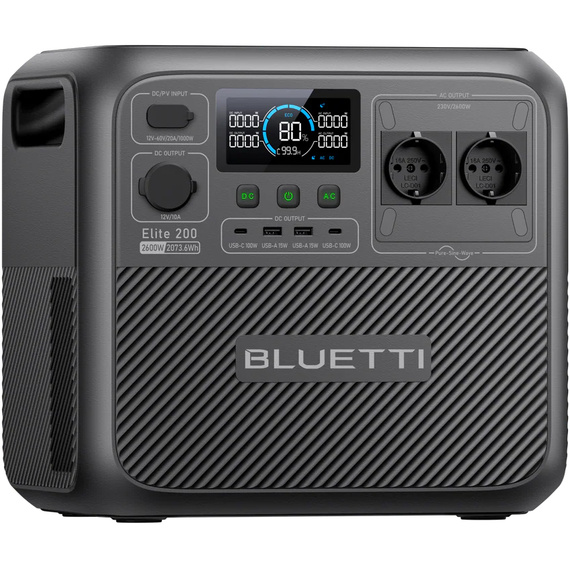 Зарядная станция Bluetti Elite 200 V2, 2600 Вт, 2073 Вт*ч (электростанция для дома, UPS, ИБП) EUЗарядная станция Bluetti Elite 200 V2, 2600 Вт, 2073 Вт*ч (электростанция для дома, UPS, ИБП) EU[image_num]