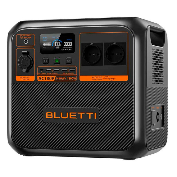 Зарядная станция Bluetti AC180P, 1800 Вт, 1440 Вт*ч (электростанция для дома, ИБП, UPS)Зарядная станция Bluetti AC180P, 1800 Вт, 1440 Вт*ч (электростанция для дома, ИБП, UPS)[image_num]