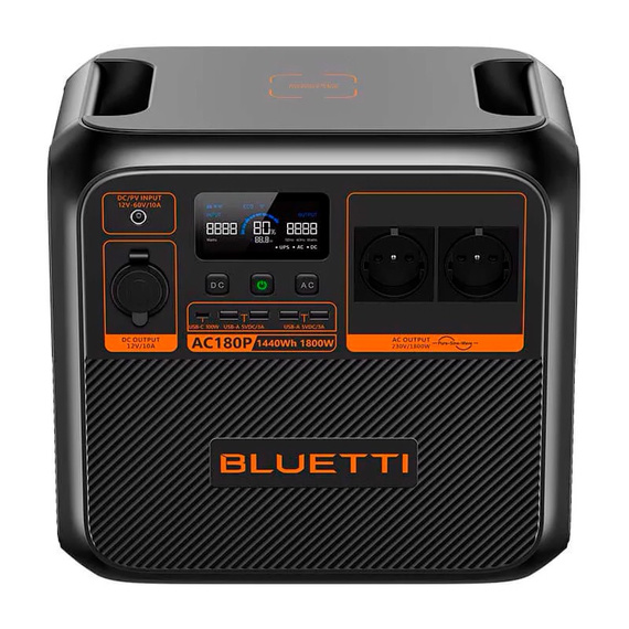 Зарядная станция Bluetti AC180P, 1800 Вт, 1440 Вт*ч (электростанция для дома, ИБП, UPS)Зарядная станция Bluetti AC180P, 1800 Вт, 1440 Вт*ч (электростанция для дома, ИБП, UPS)[image_num]