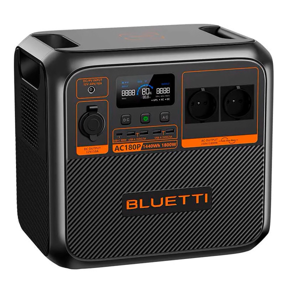Зарядная станция Bluetti AC180P, 1800 Вт, 1440 Вт*ч (электростанция для дома, ИБП, UPS)Зарядная станция Bluetti AC180P, 1800 Вт, 1440 Вт*ч (электростанция для дома, ИБП, UPS)[image_num]