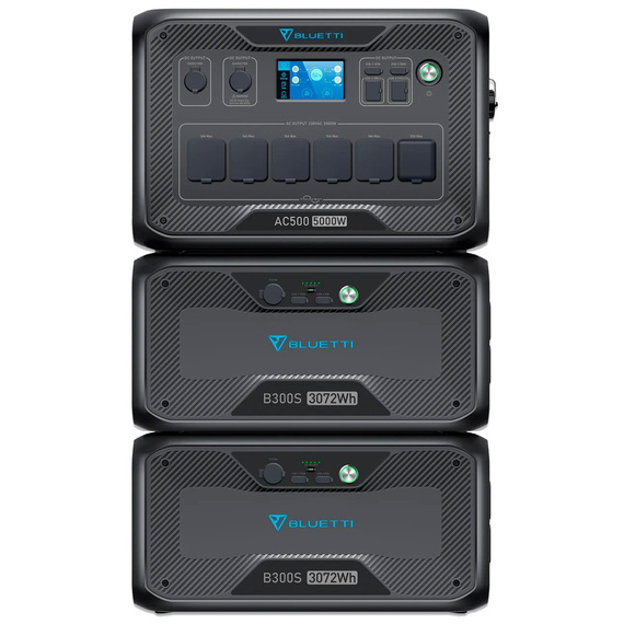 Зарядная станция Bluetti AC500+2*B300S, 5000 Вт, 6144 Вт/ч (электростанция для дома, ИБП, UPS)