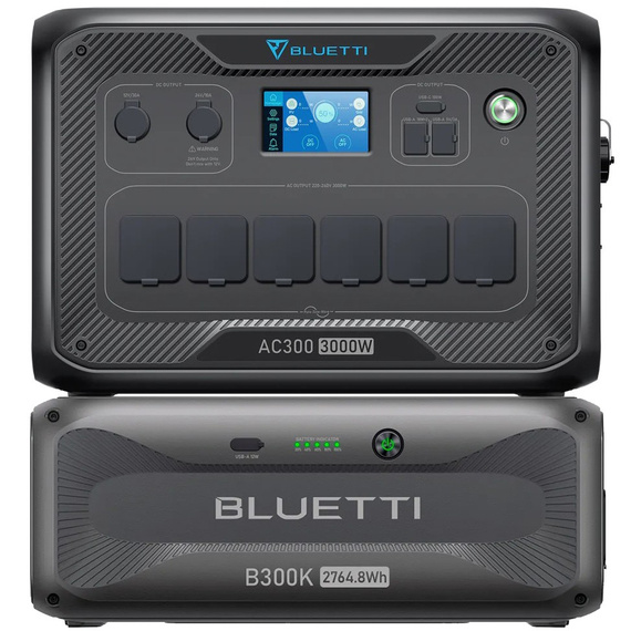 Зарядная станция Bluetti AC300+B300K, 3000 Вт, 2764,8 Вт*ч (электростанция для дома, UPS, ИБП) EU